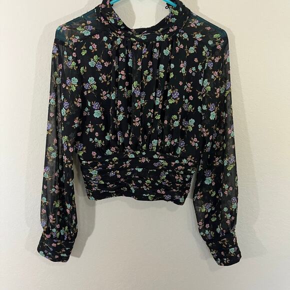 Zara Women's Multicoloured Floral Print Shirt Size S Style 9099/320/330/S - Picture 6 of 9